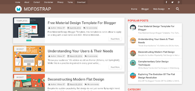 mdfostrap template brown