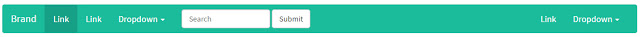 Turquoise Bootstrap Navigation Menu
